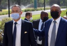 CAN 2021 : Patrice Motsepe et Fouzi Lekjaa arrivent au Cameroun Lekjaa_Motsepe