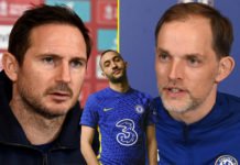 Lampard inflige une défaite à Tuchel, Ziyech en réserviste de luxe Lampard-Ziyech-Tuchel