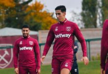 Nayef Aguerd a repris l’entrainement collectif avec les Hammers Nayef Aguerd