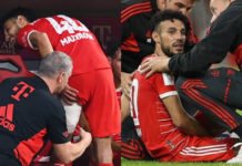 Munich : Une crampe aux ischio-jambiers Noussair Mazraoui Noussair Mazraoui