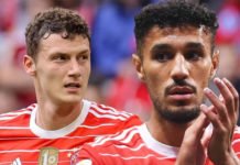 Noussair Mazraoui éclipse Benjamin Pavard, mécontent de sa situation Pavard_Mazraoui
