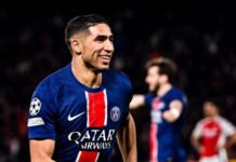Achraf Hakimi veut écrire l’histoire avec le PSG Achraf Hakimi buteur contre Arsenal