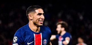 Achraf Hakimi veut écrire l’histoire avec le PSG Achraf Hakimi buteur contre Arsenal