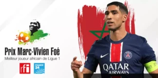 Achraf Hakimi, lauréat du Prix Marc-Vivien Foé 2025 Achraf Hakimi remporte le prix MVF
