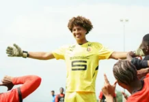 Gambardella : le Stade Rennais U18 sacré, Ayoub Akabou à la fête Ayoub Akabou
