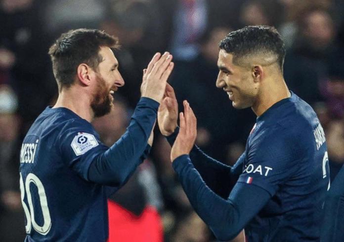 Lionel Messi et Achraf Hakimi Lionel Messi et Achraf Hakimi