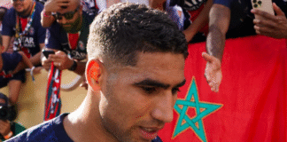 Achraf Hakimi remercie les supporters parisiens pour leur soutien Achraf Hakimi