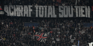 Les supporters parisiens affichent un soutien massif à Achraf Hakimi